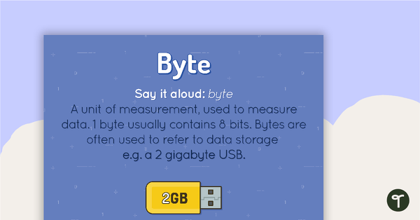 Preview image for Byte Poster - teaching resource