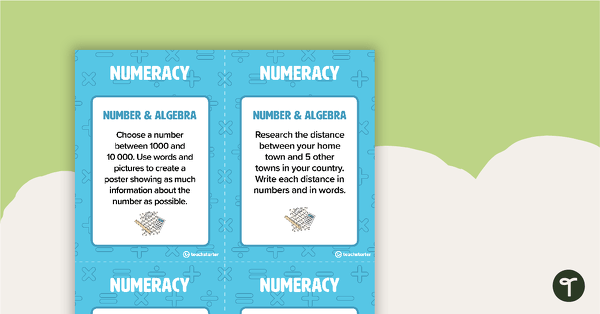 Fast Finisher Numeracy Task Cards - Year 3 teaching resource
