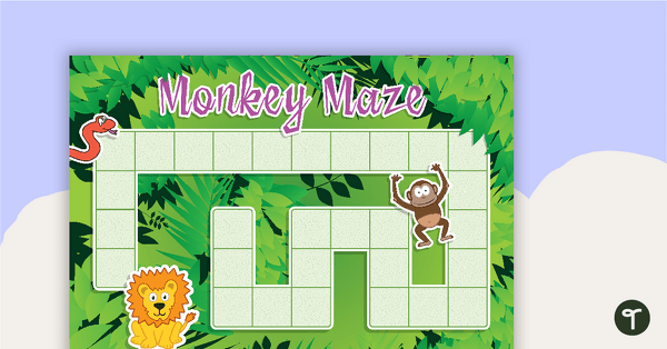 Image of Blank Game Board - Monkey Maze