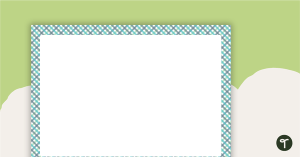 Go to Green Plaid - Landscape Page Border teaching resource