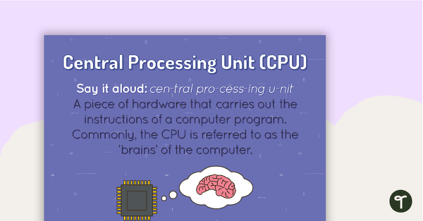 Go to Central Processing Unit Poster teaching resource