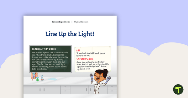 Preview image for Science Experiment - Line Up the Light! - teaching resource