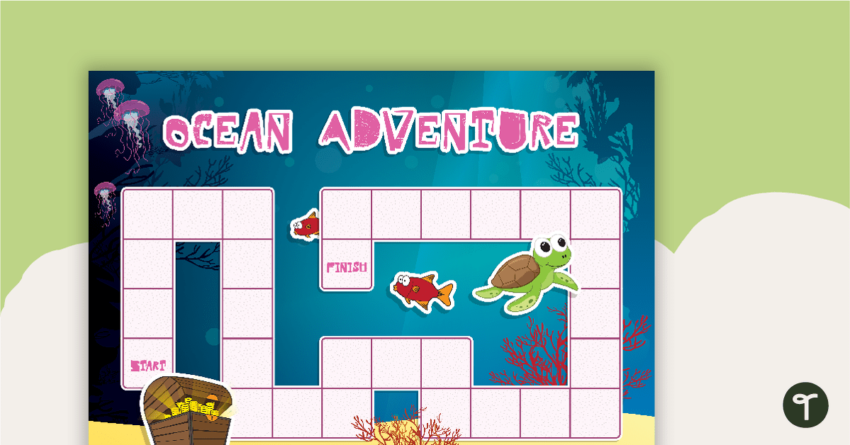 Blank Game Board - Ocean Adventure teaching resource