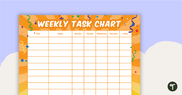 Go to Let's Celebrate - Weekly Task Chart teaching resource