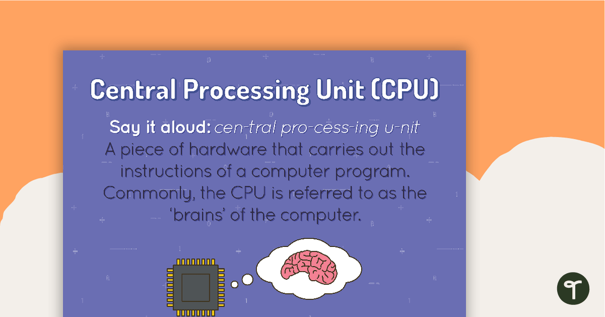 Central Processing Unit Poster teaching resource