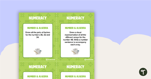 Fast Finisher Numeracy Task Cards - Grade 5 teaching resource
