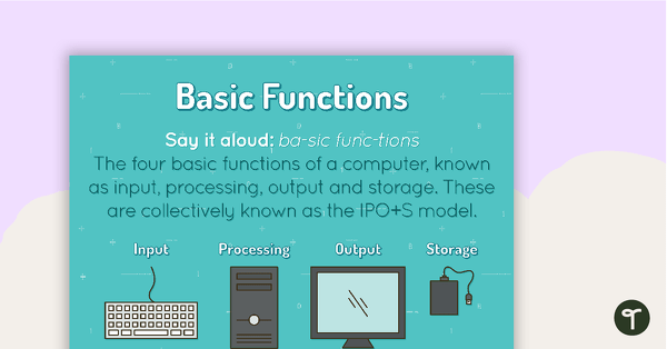Preview image for Basic Functions Poster - teaching resource