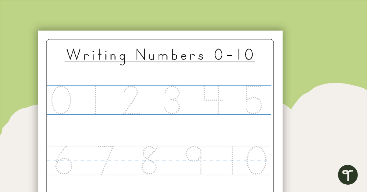 Tracing Numbers 0-10 teaching resource
