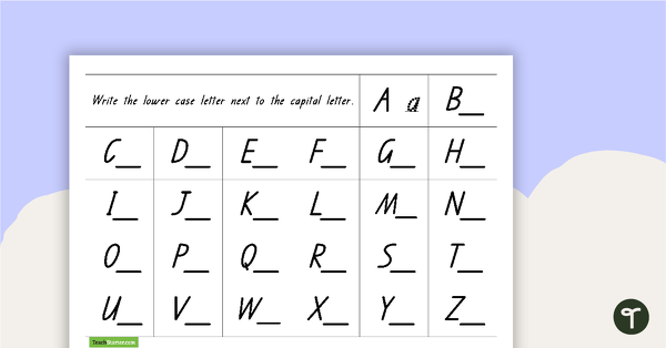 Go to Writing Lowercase Letters teaching resource