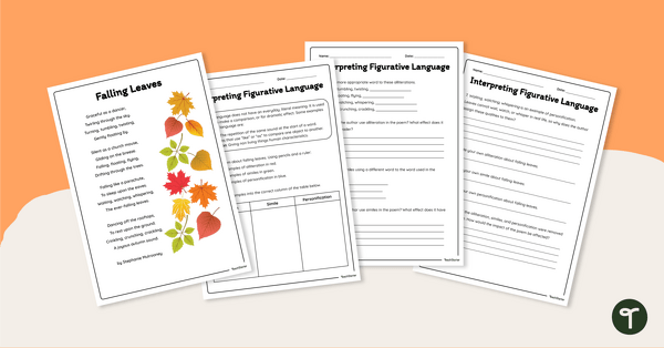 Interpreting Figurative Language - Worksheets | Teach Starter