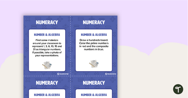 Fast Finisher Numeracy Task Cards - Grade 6 teaching resource