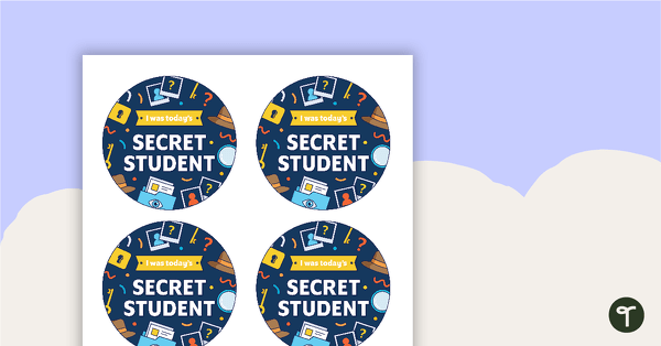Secret Student Badges teaching resource