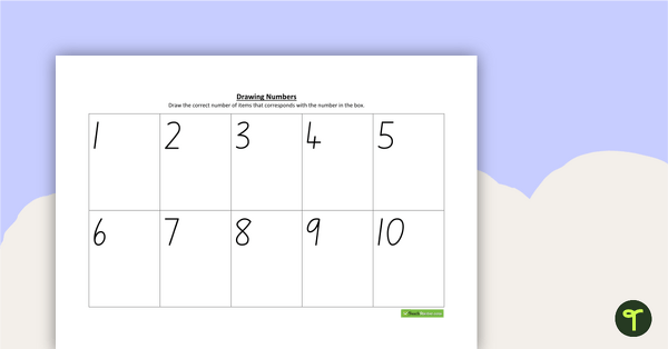 Preview image for Representing Numbers 1–10 - Worksheet - teaching resource