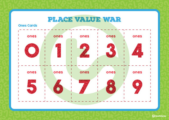 Place Value War - Number Game teaching resource