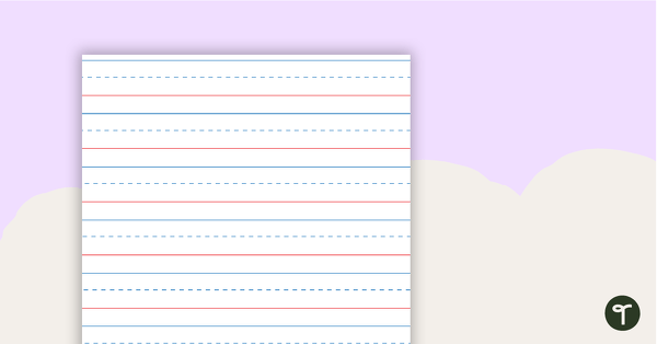 Preview image for Handwriting Paper with Dotted Middle Line - Portrait - teaching resource
