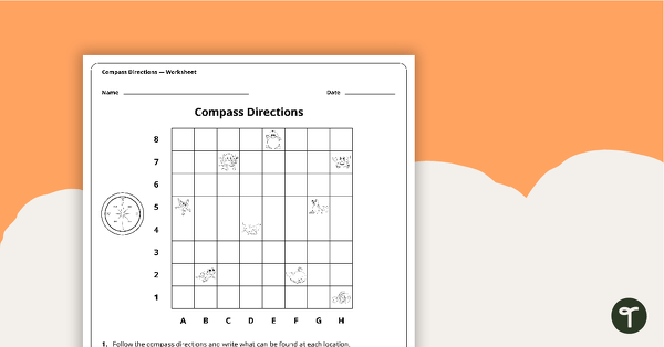 Preview image for Compass Directions Worksheet - teaching resource