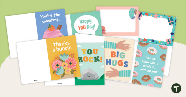 Preview image for 8 Generic Cards for a Special Person - teaching resource