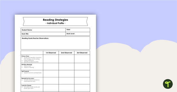 Preview image for Reading Strategies Checklist - Student Tracker - teaching resource