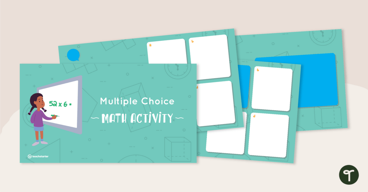 Interactive Multiple Choice PowerPoint Template - Mathematics teaching resource