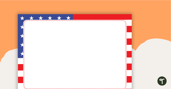 Preview image for American Page Border - Flag - teaching resource