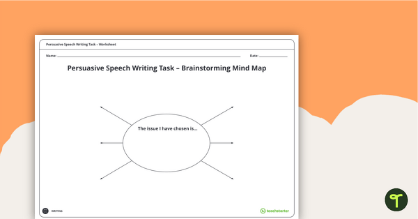 Persuasive Speech Writing Task teaching resource