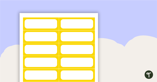 Preview image for Plain Yellow - Name Tags - teaching resource