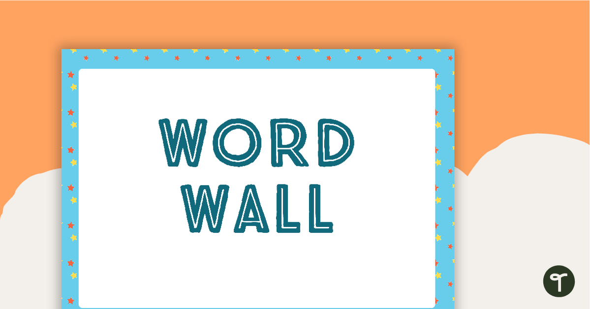 Stars Pattern - Word Wall Template teaching resource