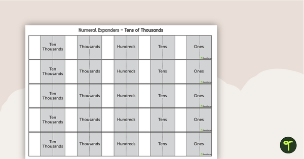 Preview image for Numeral Expander for 5-Digit Numbers - teaching resource