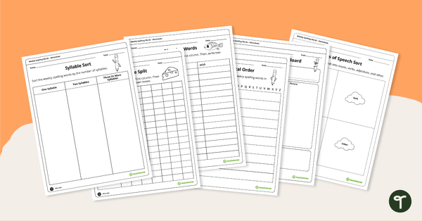 Preview image for Generic Spelling Activity Worksheet Pack - teaching resource