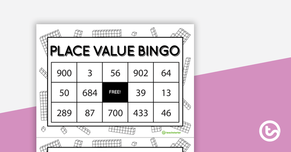 Place Value Bingo Game – Numbers 0–1000 teaching resource