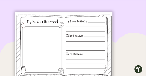 My Favourite Food Worksheet teaching resource