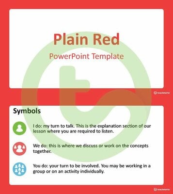 Go to Plain Red - PowerPoint Template teaching resource