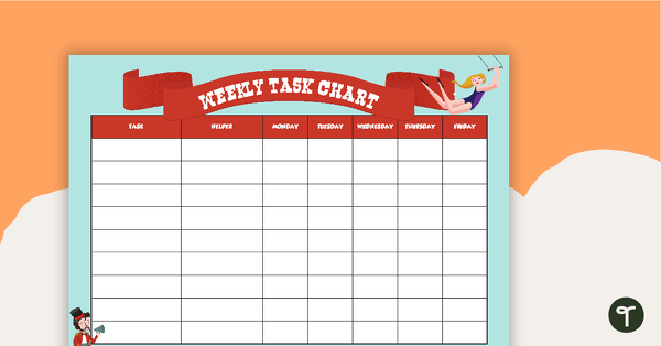 Go to Circus - Weekly Task Chart teaching resource