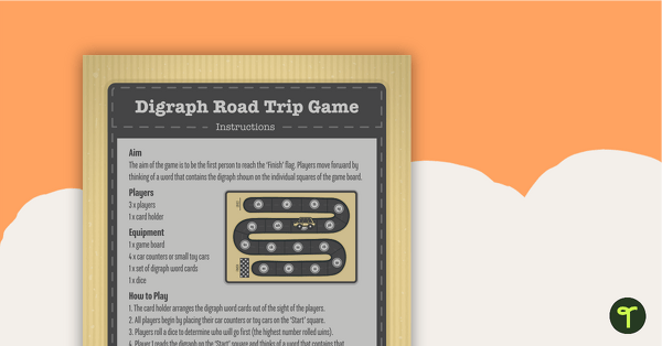 Preview image for Digraph Road Trip Board Game - teaching resource