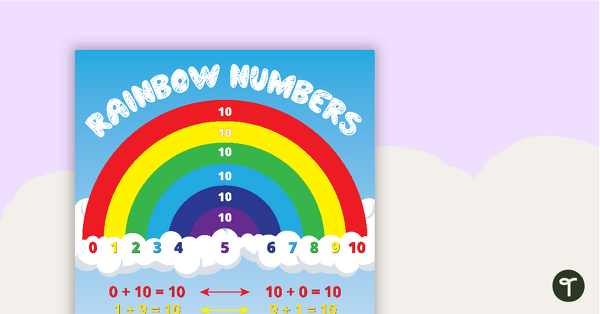 Preview image for Rainbow Numbers Poster - teaching resource