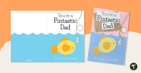 Image of 'You're a Fintastic Dad' - Father's Day Card Printable