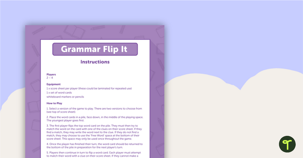 Preview image for Adverb Grammar Card Game - Flip It! - teaching resource
