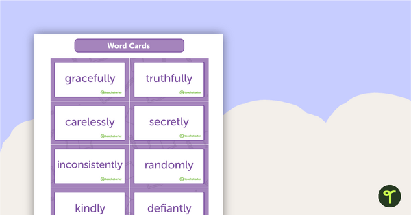 Adverb Grammar Card Game - Flip It! teaching resource
