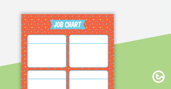 Go to Shapes Pattern - Job Chart teaching resource