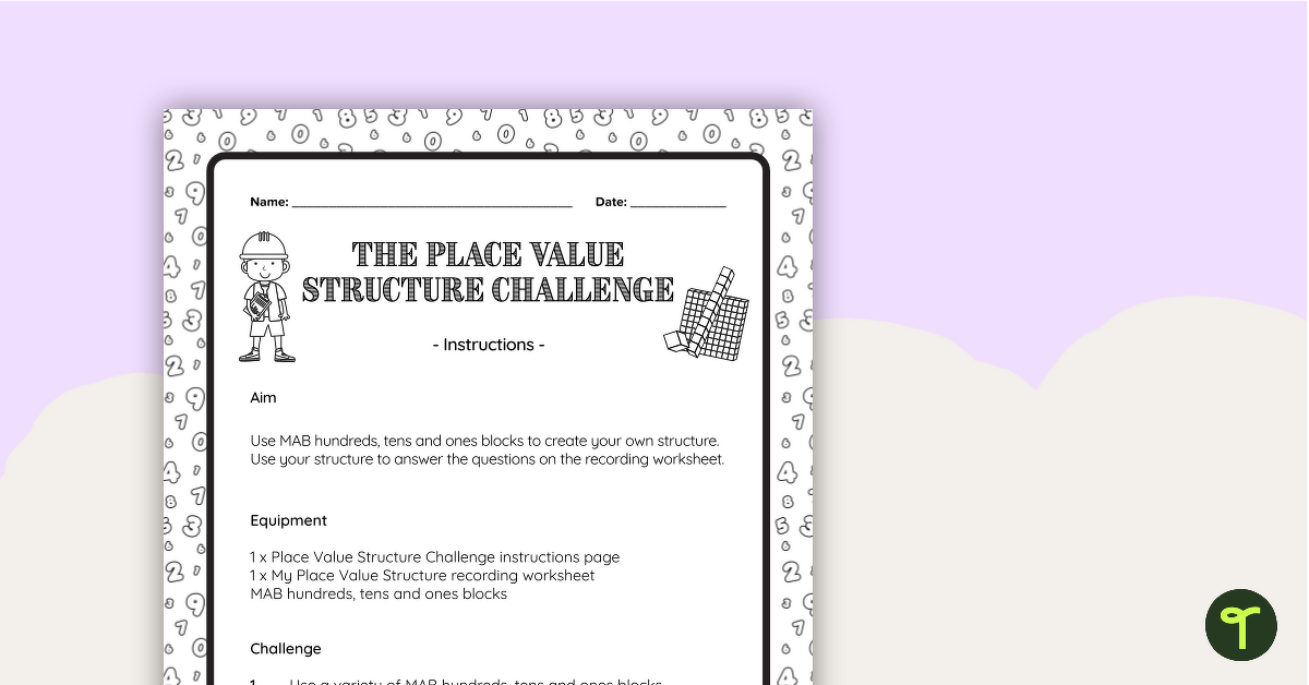 The Place Value Structure Challenge teaching resource