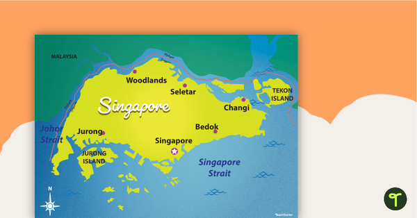 Map of Singapore teaching resource