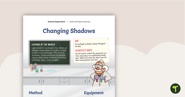 Go to Science Experiment - Changing Shadows teaching resource