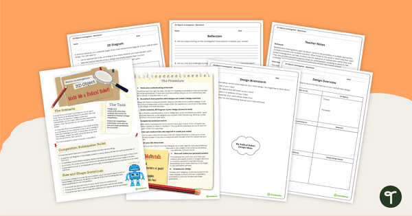 Image of 3D Objects Maths Investigation - Make Me a Radical Robot!