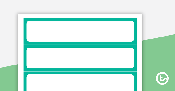 Preview image for Plain Teal - Tray Labels - teaching resource