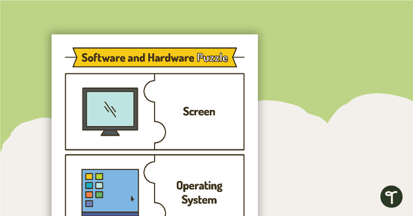 Software and Hardware Match-Up Game teaching resource