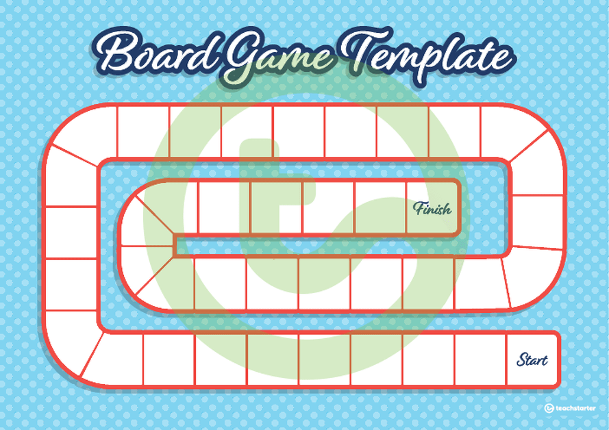 Blank Game Board - Blue - V1 teaching resource