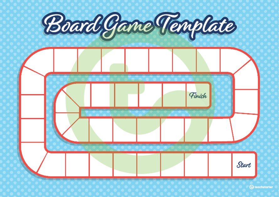 Blank Game Board - Blue - V1 teaching-resource