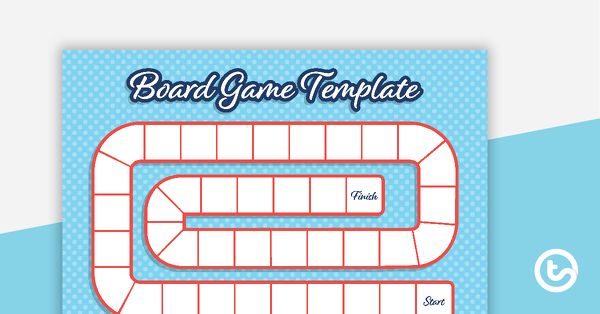 Preview image for Blank Game Board - Blue - V1 - teaching resource