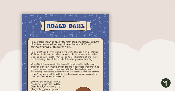 Go to Comprehension - Roald Dahl teaching resource
