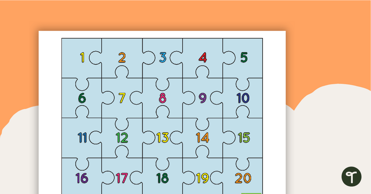Numbers 1–20 - Puzzle teaching resource